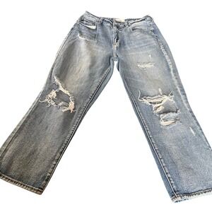 PACSUN Denim Mom Jeans Distressed‎ Light Wash Size 29